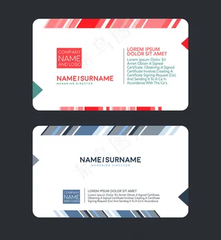时尚个性名片设计矢量素材