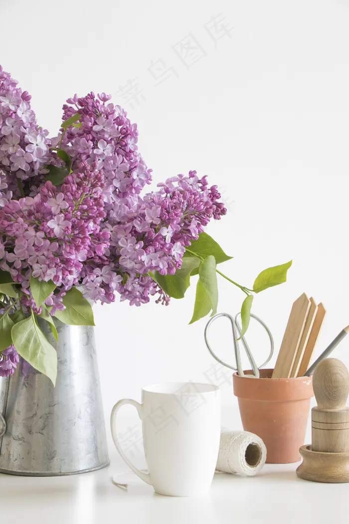 简约小清新文艺风插花静物摆拍背景