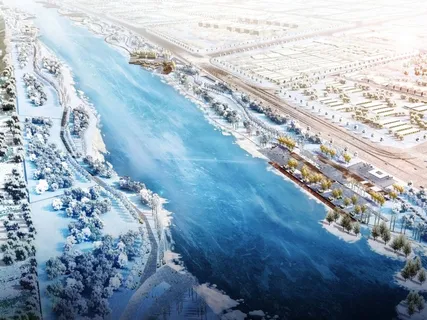 鸟瞰雪景效果图