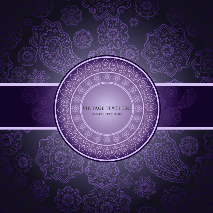 传统花纹复古包装矢量素材