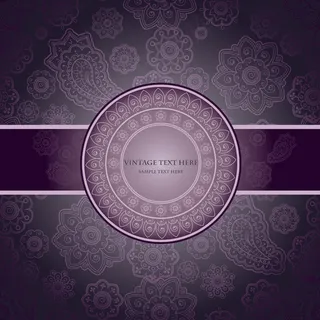 传统花纹复古包装矢量素材