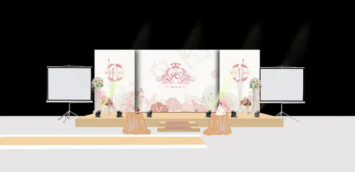 婚礼现场效果图(6243X4414(DPI:300))psd模版下载