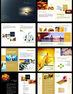 尊贵的金融画册设计矢量素材