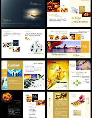 尊贵的金融画册设计矢量素材