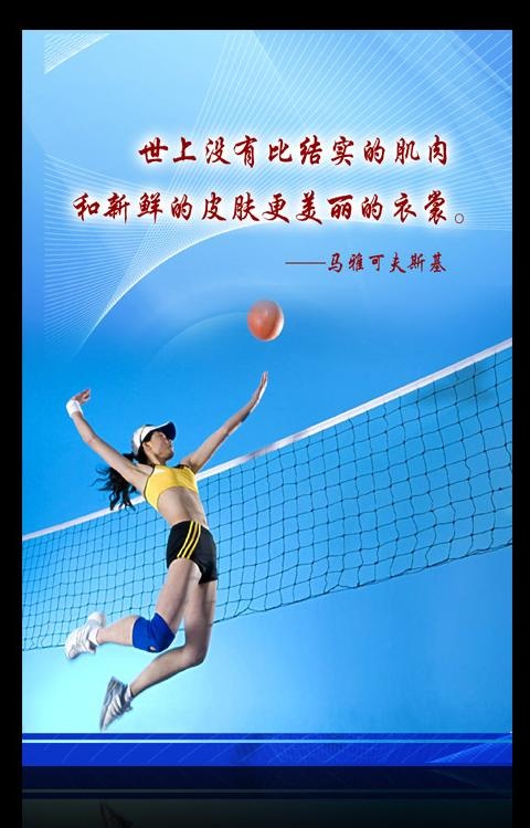 排球 运动文化标语图片