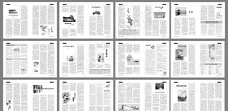 散文黑白排版书籍图册
