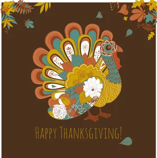 感恩节快乐 美丽的土耳其卡