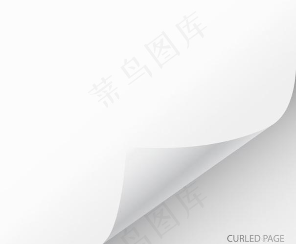 纸张卷角背景模板矢量素材ai矢量模版下载