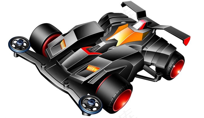 玩具 四驱车 喷画 高清 psd分...