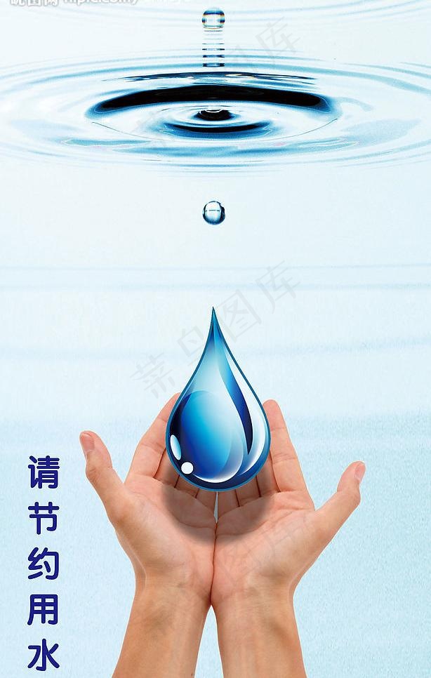 节约用水宣传海报图片(2362X3938(DPI:300))psd模版下载