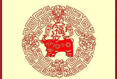 2009新春金牛剪纸矢量图21ai矢量模版下载