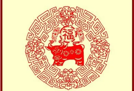2009新春金牛剪纸矢量图21
