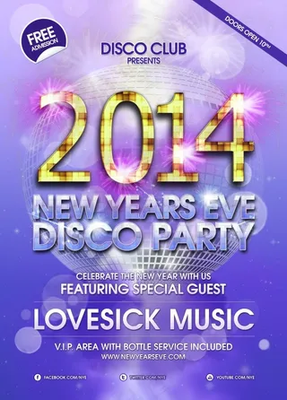 2014新年创意海报模板PSD