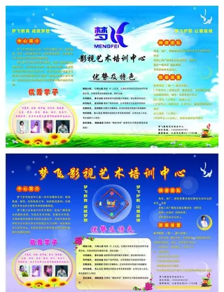 影视艺术培训中心展板