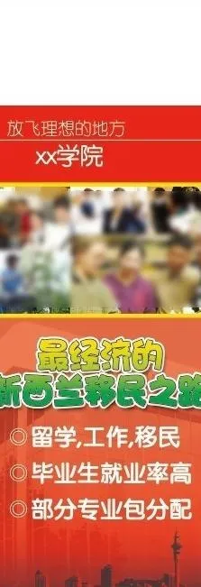 国际学院移民新西兰留学易拉宝图片(2268X5669(DPI:72))psd模版下载