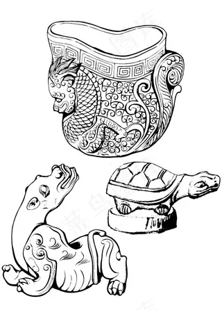 传统吉祥动物杯子