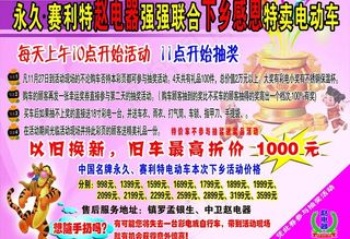 赵电器下乡特卖电动车图片