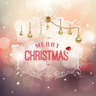 梦幻光晕圣诞贺卡