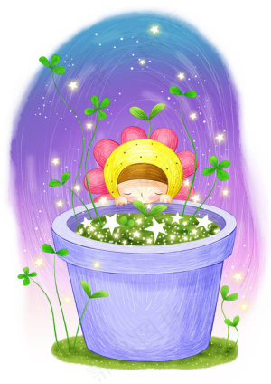 花盆里的天使
