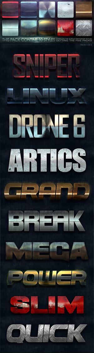 10款金属质感特效字设计文字可修改