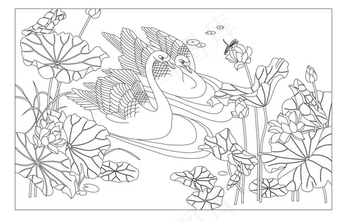 鹅鹅鹅图片cdr矢量模版下载