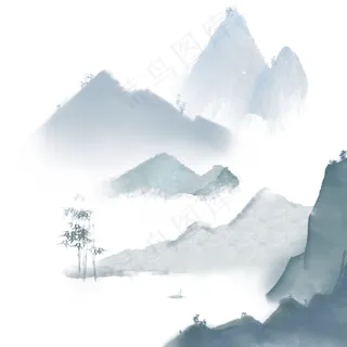 中国风水墨山水远山国画山水画中国风水墨山水远山国画山水画