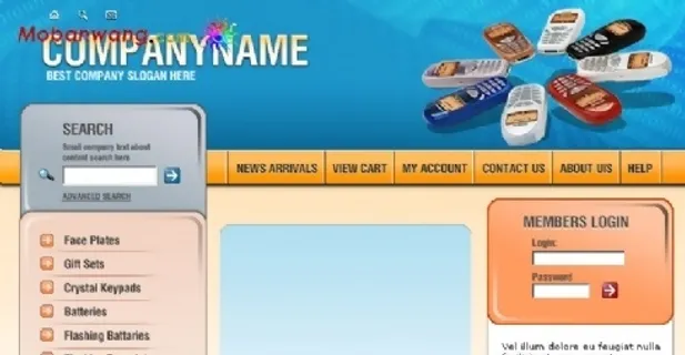 欧美手机公司产品网站模板