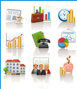 办公用具矢量图图片