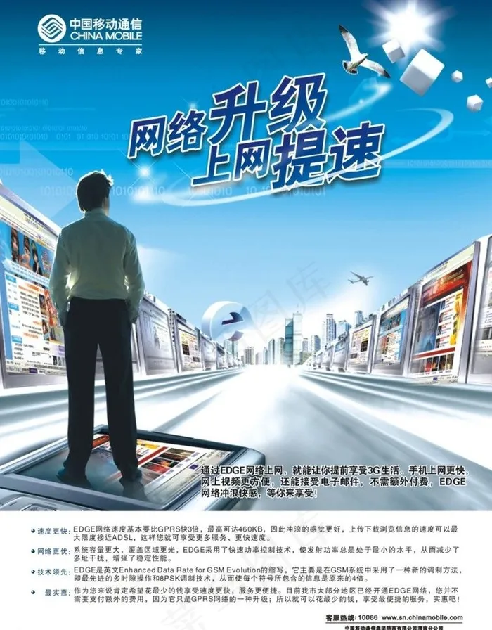 手机上网提速海报图片cdr矢量模版下载