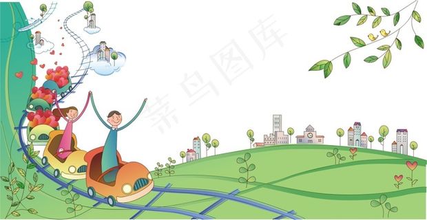 卡通游乐场人物