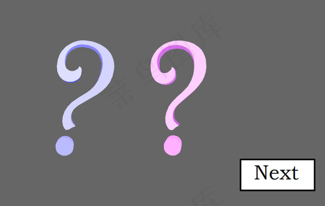 旋转的3D问号标记flash动画