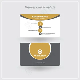 黑色创意商业名片模板