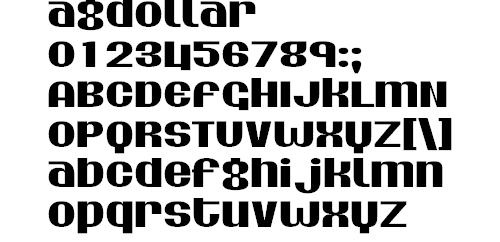agdollar 英文字体下载