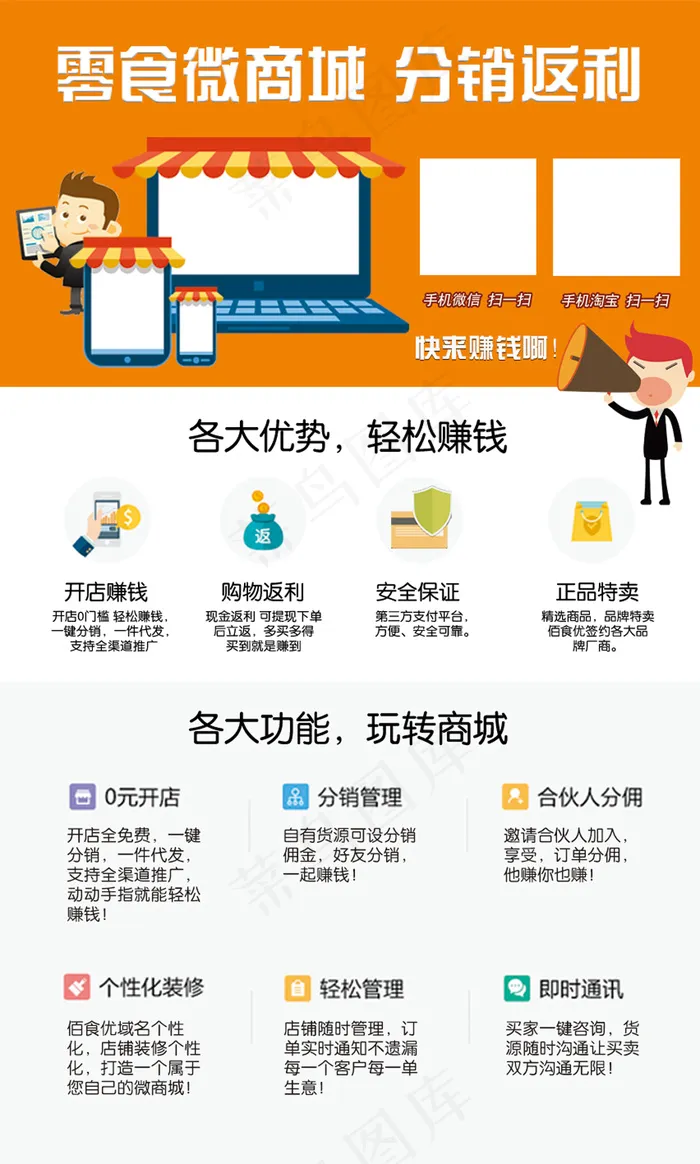 分销商城返利风暴商城功能赚钱psd模版下载