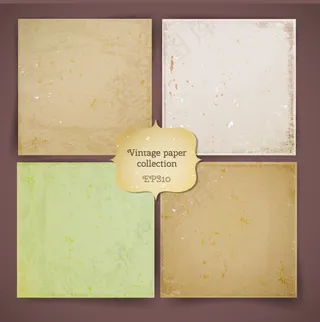 复古箱纸张矢量素材