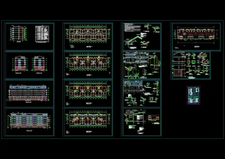 某小区多层住宅套cad图纸