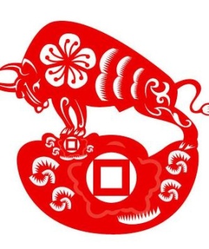 2009新春金牛剪纸矢量图26