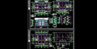 独栋坡屋顶双拼别墅设计图 ...