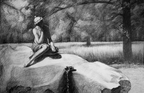 素描绘画作品图片