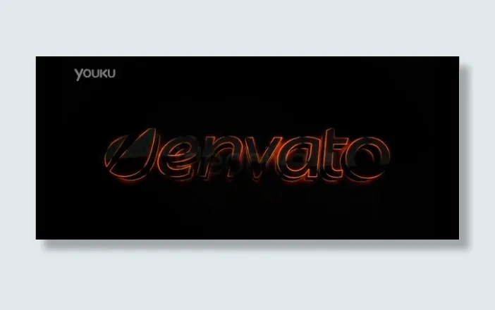 复古黑色质感logo演绎AE模板