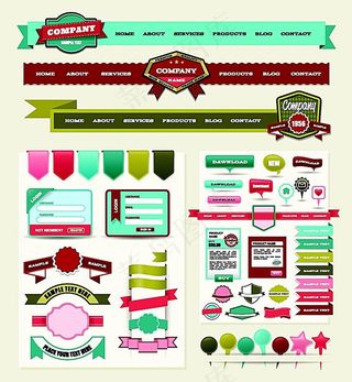 网站导航条按钮标签