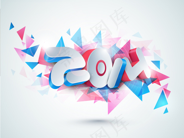 2014缤纷三角形背景矢量素材