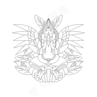 丽江，云南，中国纳西族的神的大鸟矢...