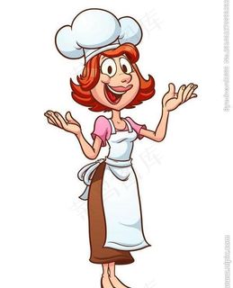 卡通服务员图片