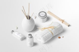 美容SPA瓶子包装样机