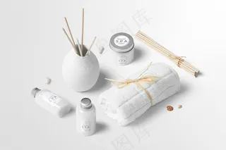 美容SPA瓶子包装样机