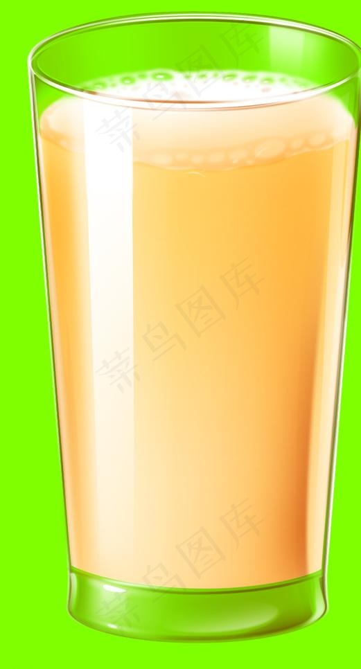 杯子 牛奶 绿色 分层 300dp...