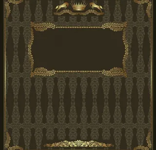 金色欧式花纹花边框 皇冠金马图片