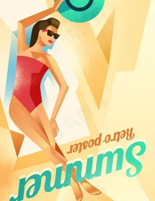 夏日海报背景图片