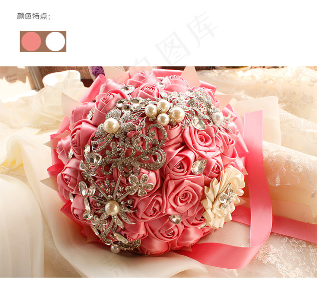 淘宝婚庆手捧花详情页psd设计(750X3530(DPI:72))psd模版下载